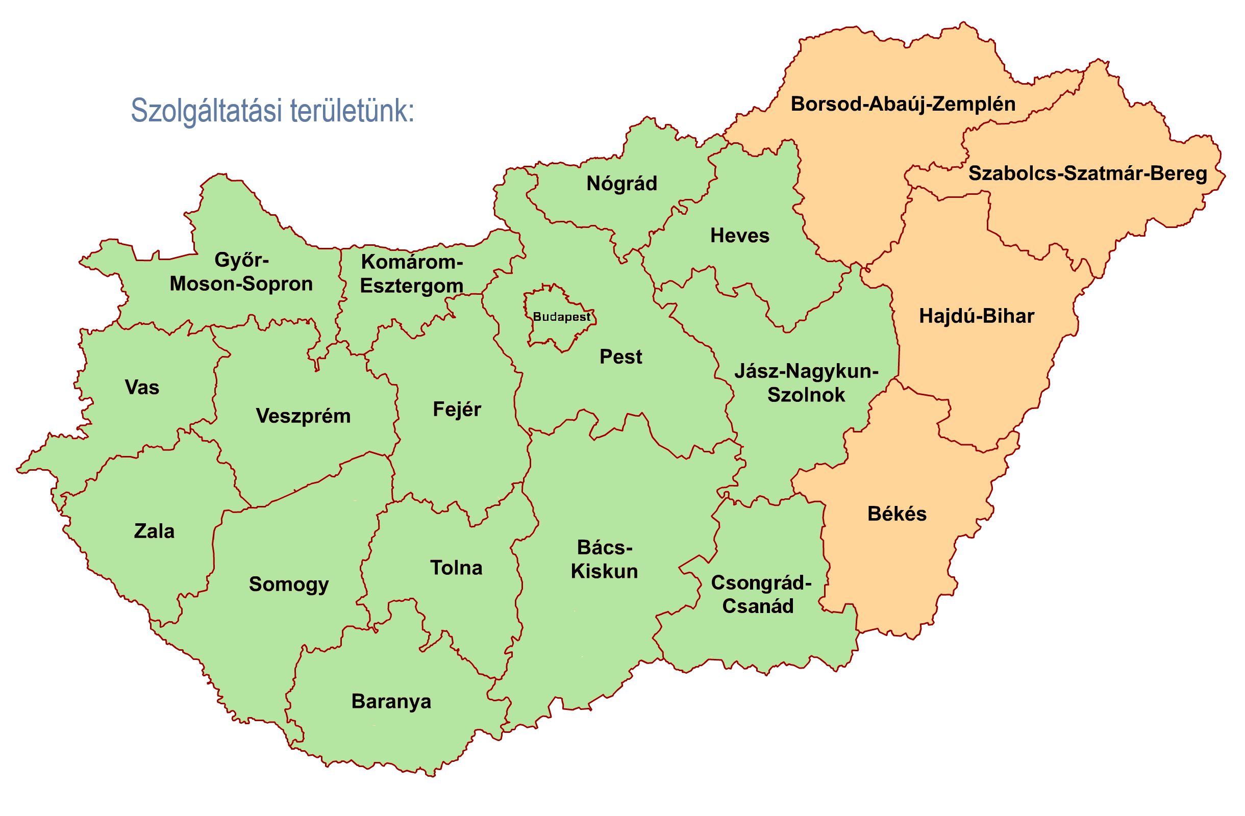 Szolgáltatási terület